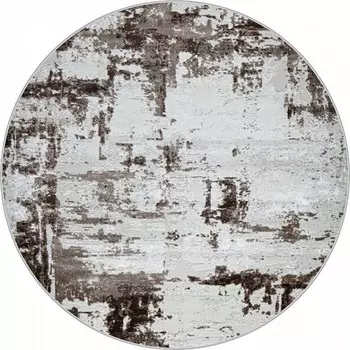 Ковёр круглый Kleopatra 37342A, размер 150x150 см, цвет brown/d.beige