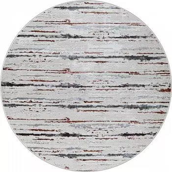 Ковёр круглый Kleopatra 38462A, размер 200x200 см, цвет rose fls/l.grey