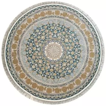 Ковёр круглый MASHAD, размер 200x200 см, дизайн blue/gray