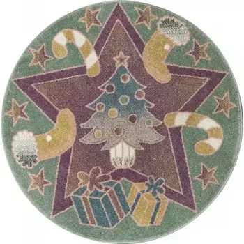 Ковёр круглый Merinos Sofit, размер 100x100 см, цвет green