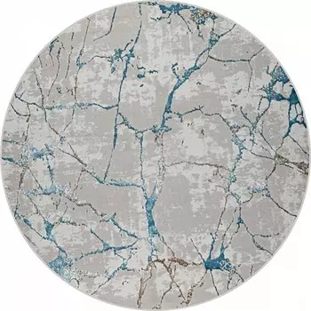 Ковёр круглый ROMA, размер 250x250 см, дизайн blue fls/beige fls