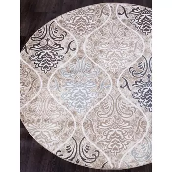 Ковёр круглый Valencia deluxe, размер 200x200 см, цвет cream-brown