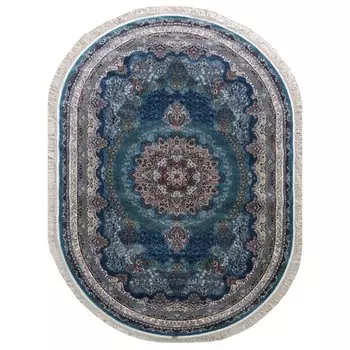 Ковёр овальный ABRISHIM, размер 120x180 см, дизайн blue/blue