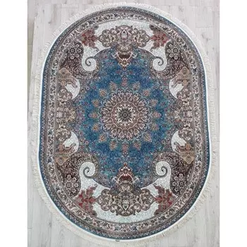Ковёр овальный ABRISHIM, размер 200x290 см, дизайн blue/blue