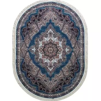 Ковёр овальный ABRISHIM, размер 80x150 см, дизайн blue/blue