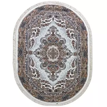 Ковёр овальный ABRISHIM, размер 80x150 см, дизайн cream/cream