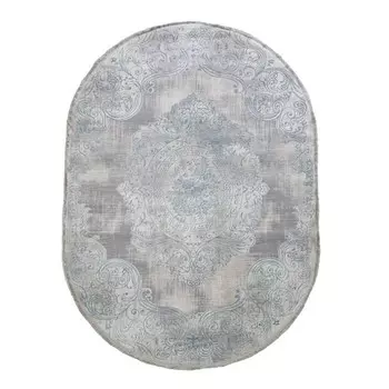 Ковёр овальный Amatis Lux 36560A, размер 250x350 см, цвет grey / blue