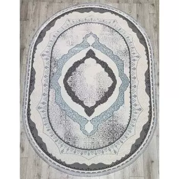 Ковёр овальный Amber 36844B, размер 150x230 см, цвет l.grey / blue