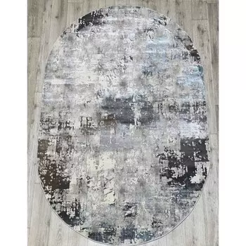 Ковёр овальный Amber 37575A, размер 200x400 см, цвет blue / l.grey