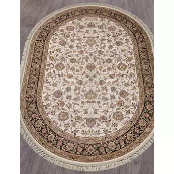 Ковёр овальный Aravia 5471, размер 120x170 см, цвет cream-brown