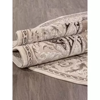 Ковёр овальный Armina 04033b, размер 80x150 см, цвет dark brown