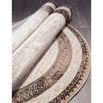 Ковёр овальный Armina 04041b, размер 80x150 см, цвет dark brown