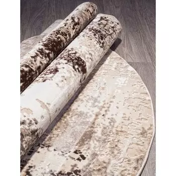 Ковёр овальный Armina 04047b, размер 80x150 см, цвет dark brown