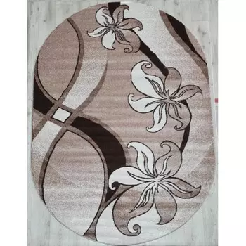 Ковёр овальный AVRORA, размер 240x340 см, дизайн beige/beige