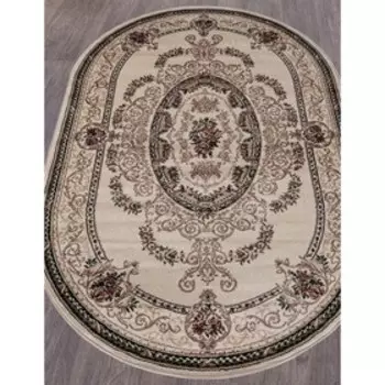 Ковёр овальный Colizey D058, размер 100x200 см, cream