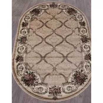 Ковёр овальный Colizey d468, размер 100x200 см, цвет beige