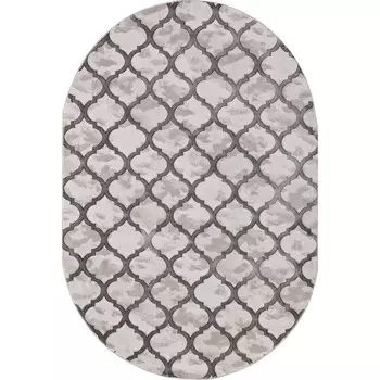 Ковёр овальный Efor Star, размер 160x230 см, цвет l.gray/l.gray