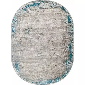 Ковёр овальный Eliza 38548A, размер 150x400 см, цвет blue fls/cream fls