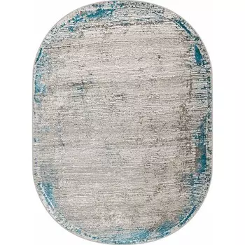 Ковёр овальный Eliza 38548A, размер 83x150 см, цвет blue fls/cream fls