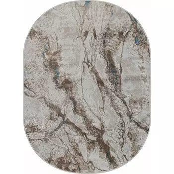 Ковёр овальный Eliza 38552A, размер 150x400 см, цвет blue fls/cream fls