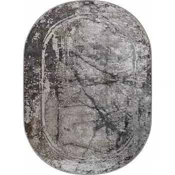 Ковёр овальный Eliza 38557A, размер 200x290 см, цвет grey fls/beige fls