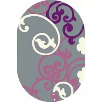 Ковёр овальный Фризе Sunrise v805, размер 200 x 550 см, цвет gray-lilac