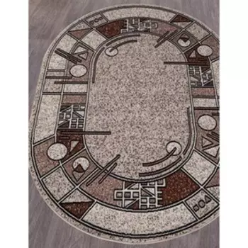 Ковёр овальный Merinos Gavana, размер 60x110 см, цвет beige