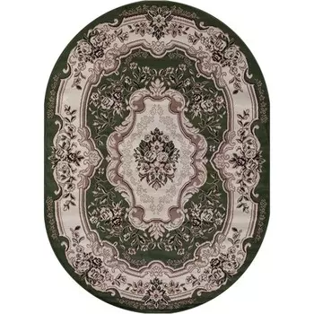 Ковёр овальный Gavana, размер 100x300 см, дизайн green