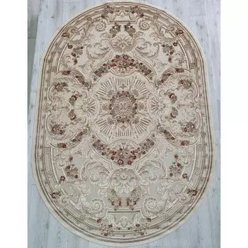Ковёр овальный Genova 38388, размер 230x160 см, цвет 626260