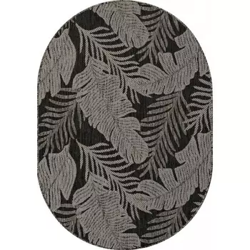 Ковёр овальный Kair, размер 200x290 см, дизайн black-gray