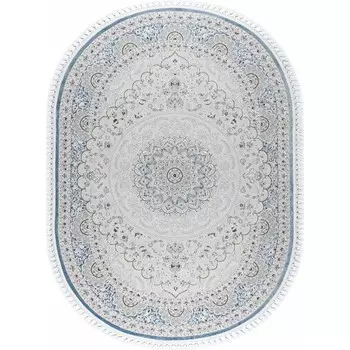 Ковёр овальный Kirmanshah 38860A, размер 125x180 см, цвет blue/blue