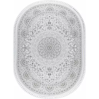 Ковёр овальный Kirmanshah 38860A, размер 150x230 см, цвет white/white