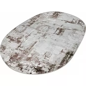 Ковёр овальный Kleopatra 37342A, размер 100x200 см, цвет brown/d.beige
