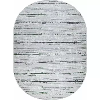 Ковёр овальный Kleopatra 38462A, размер 150x230 см, цвет green fls/l.grey