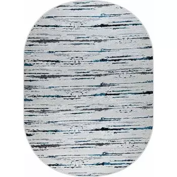 Ковёр овальный Kleopatra 38462A, размер 150x300 см, цвет blue fls/l.grey