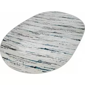 Ковёр овальный Kleopatra 38462A, размер 80x150 см, цвет blue fls/l.grey