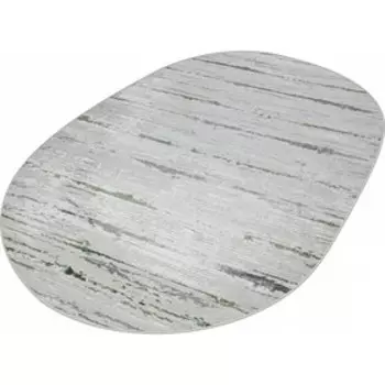 Ковёр овальный Kleopatra 38462A, размер 80x150 см, цвет green fls/l.grey