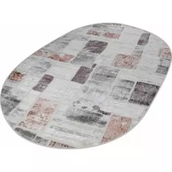 Ковёр овальный Kleopatra 38471A, размер 80x150 см, цвет rose fls/l.grey