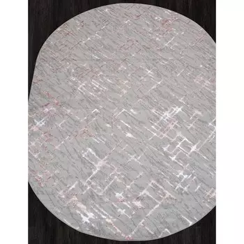 Ковёр овальный Liman f164, размер 300x160 см, цвет gray-pink