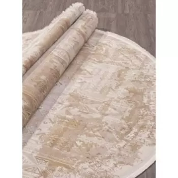 Ковёр овальный Lissabon SI023B, размер 78x150 см, цвет brown / brown