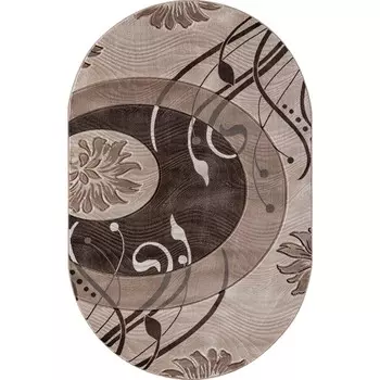 Ковёр овальный Mega carving 4780, размер 150x300 см, цвет beige
