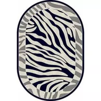 Ковёр овальный Mega Carving 8316, размер 200 х 500 см, цвет black