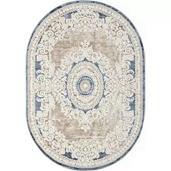 Ковёр овальный Merinos Antep, размер 160x230 см, цвет 630 cream/blue
