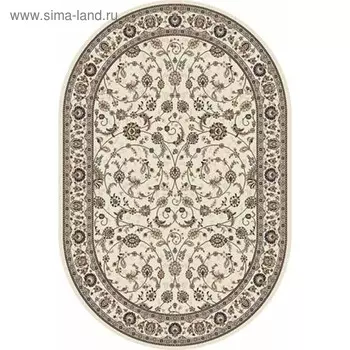 Ковёр овальный Merinos Valencia Deluxe, размер 200x400 см, цвет cream-brown mр