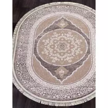 Ковёр овальный Morocco d763, размер 80x140 см, цвет beige