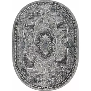 Ковёр овальный NINOVA, размер 80x150 см, дизайн blue/l.grey