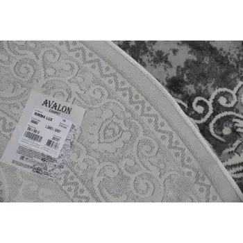 Ковёр овальный Rimma Lux 36868J, размер 100x200 см, цвет l.grey/grey