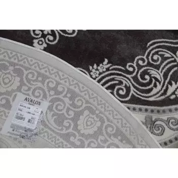 Ковёр овальный Rimma Lux 36868J, размер 60x110 см, цвет l.grey/lila