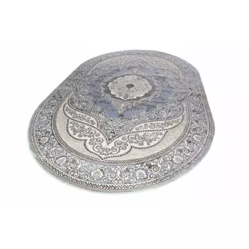 Ковёр овальный Rimma Lux 36868J, размер 300x500 см, цвет l.grey/blue