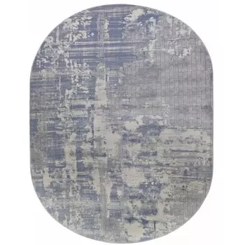 Ковёр овальный Rimma Lux 36874J, размер 160x230 см, цвет l.grey/blue